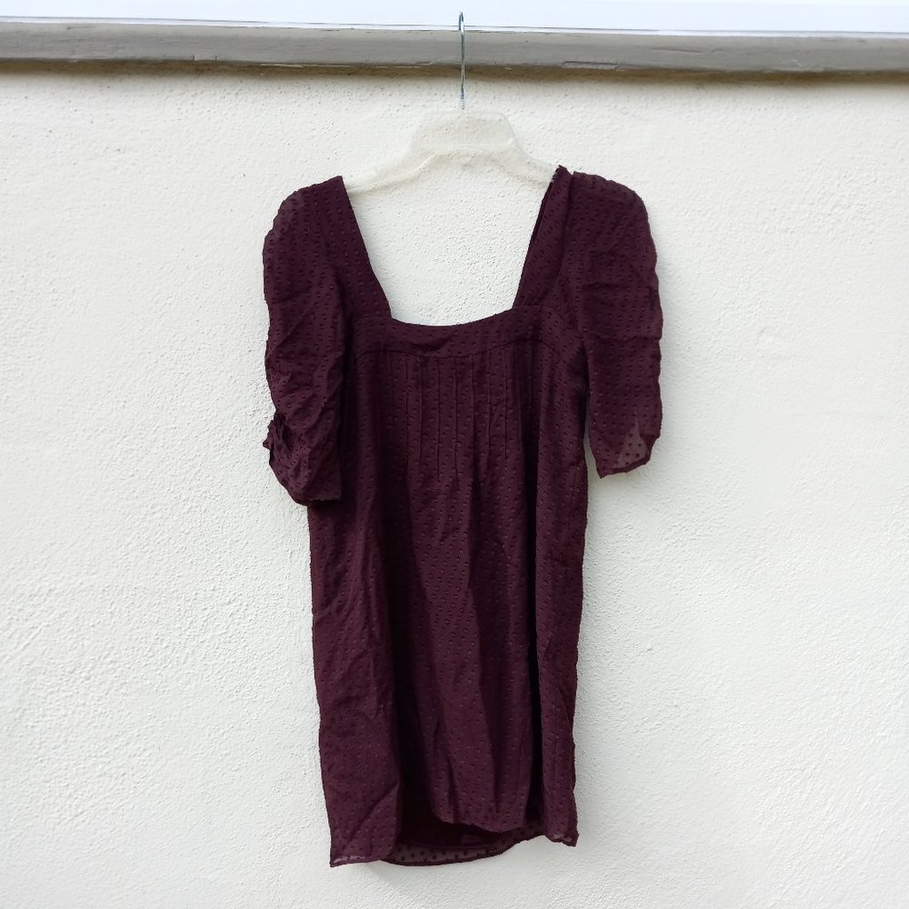 Silk Chiffon Burn Out Dot Dress- Fixer Upper Y2K Retro Gilmore Girls Aesthetic